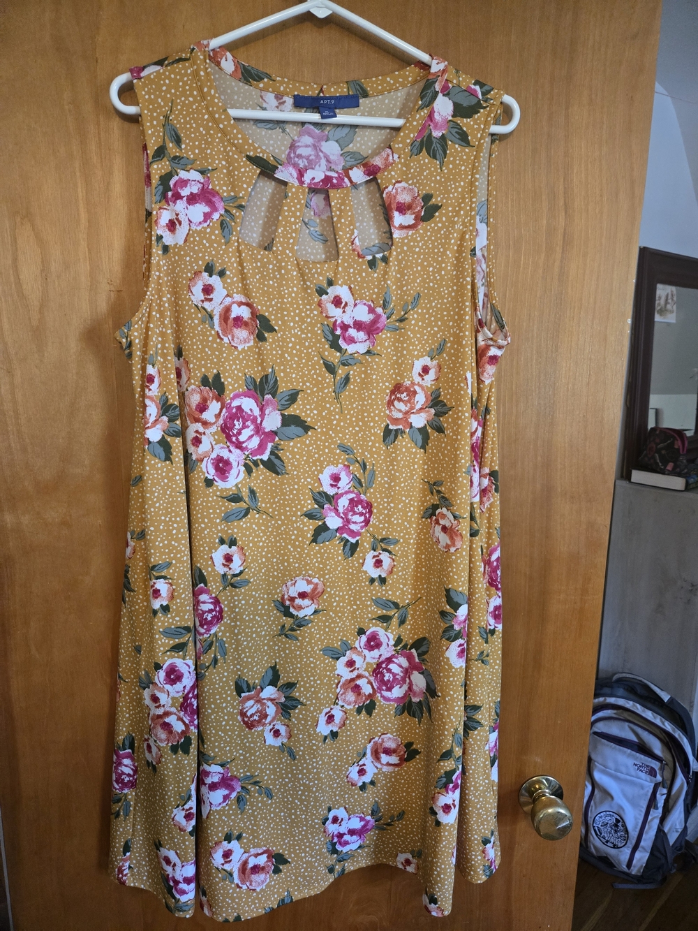 Apt. 9 Mustard Floral Mini Dress